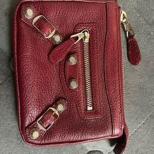 Balenciaga pouch coin leather authentic